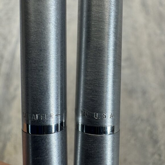 Pentel Sheaffer Stainless Steel Ballpoint Pen and Mechanical Pencil Set w/ Box - Picture 6 of 11